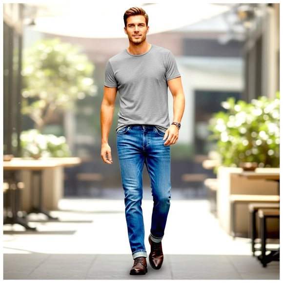 Mott & Bow Men’s Dynamic Stretch Slim-Fit Jeans. Blue. 36” x 30” - Picture 9 of 14